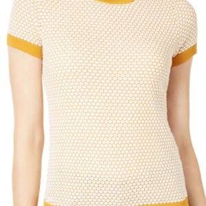 Maison Jules Womens Honeycomb Pullover Sweater Shirt Top Sz XXS